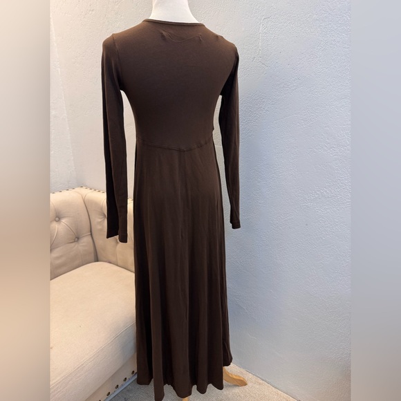 RAQUEL ALLEGRA Vneck Maxi long sleeves dress S - Picture 3 of 8